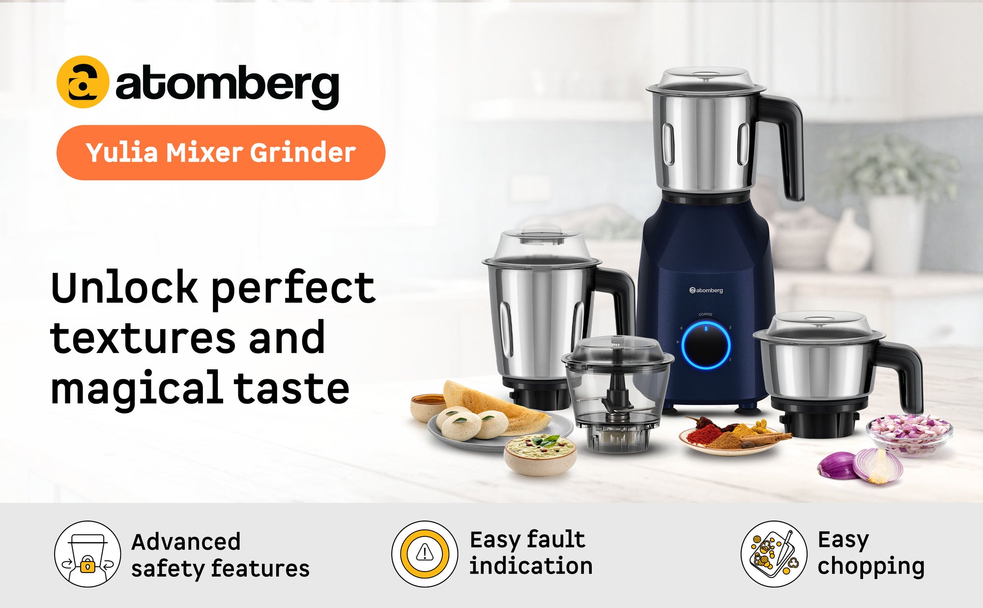 Atomberg Yulia Mixer Grinder — A+ Row 1