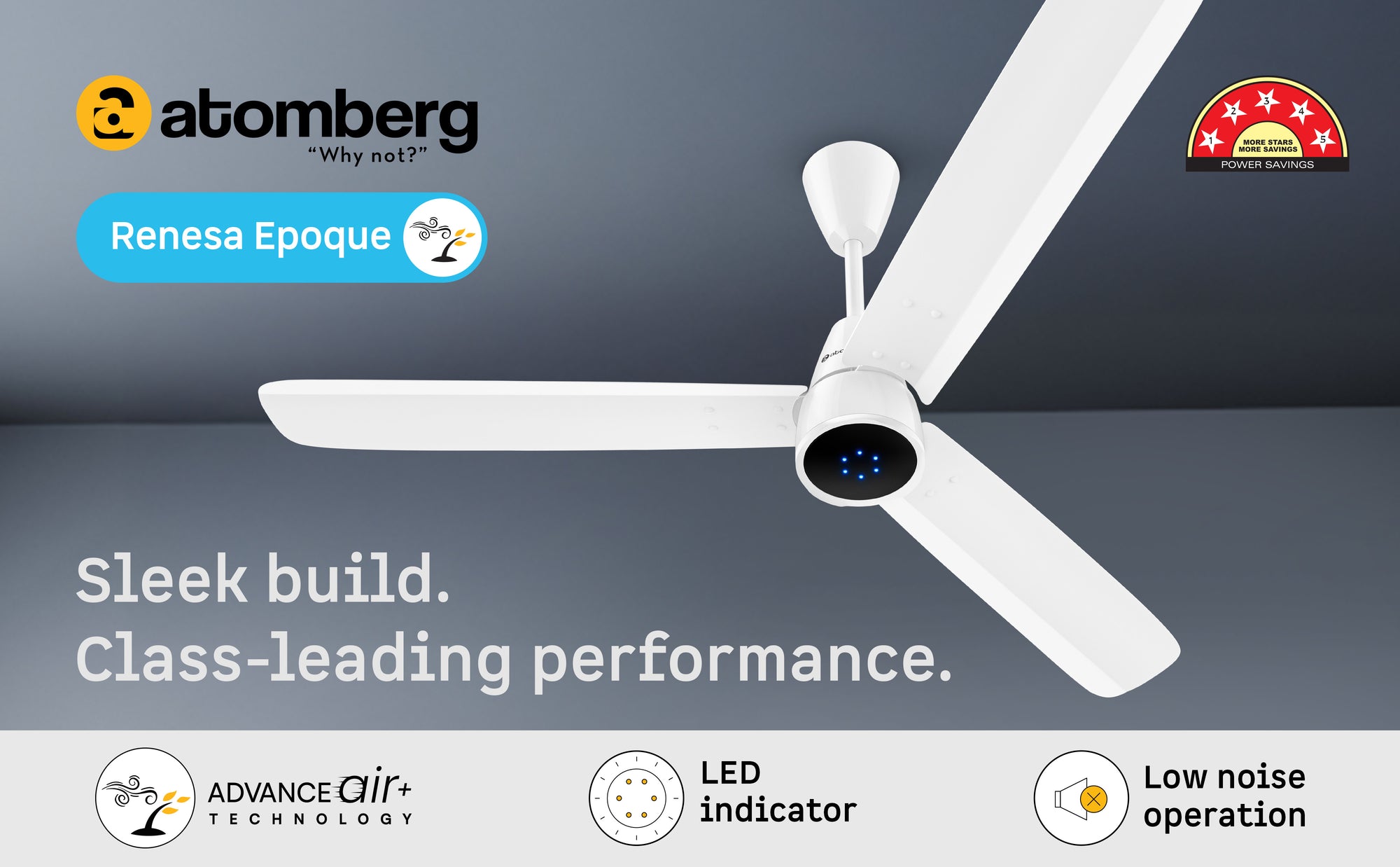 Renesa Epoque Remote Ceiling Fan — A+ Row 1
