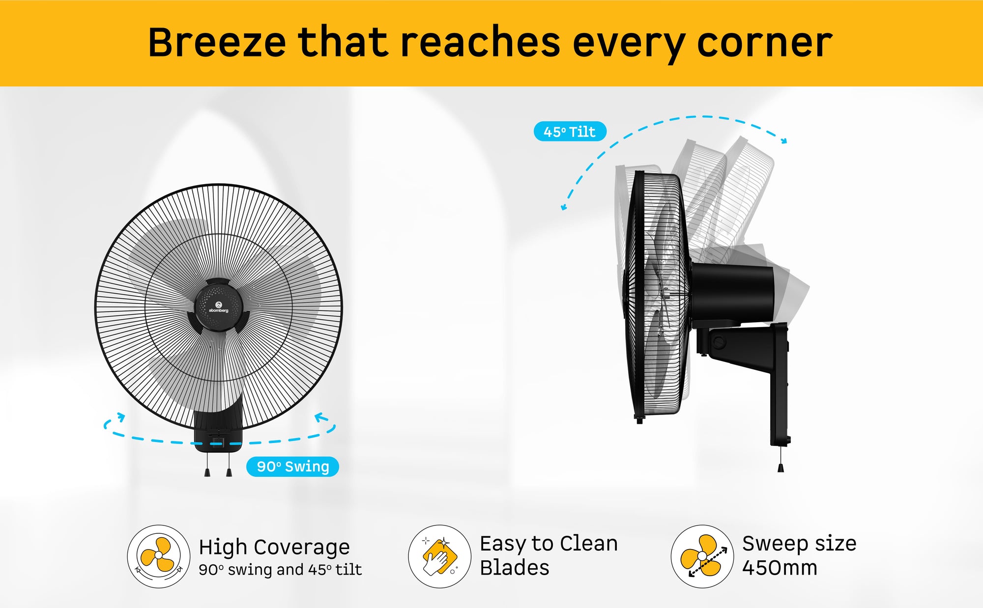Metallion 18  Metal Wall Fan  — A+ Row 5