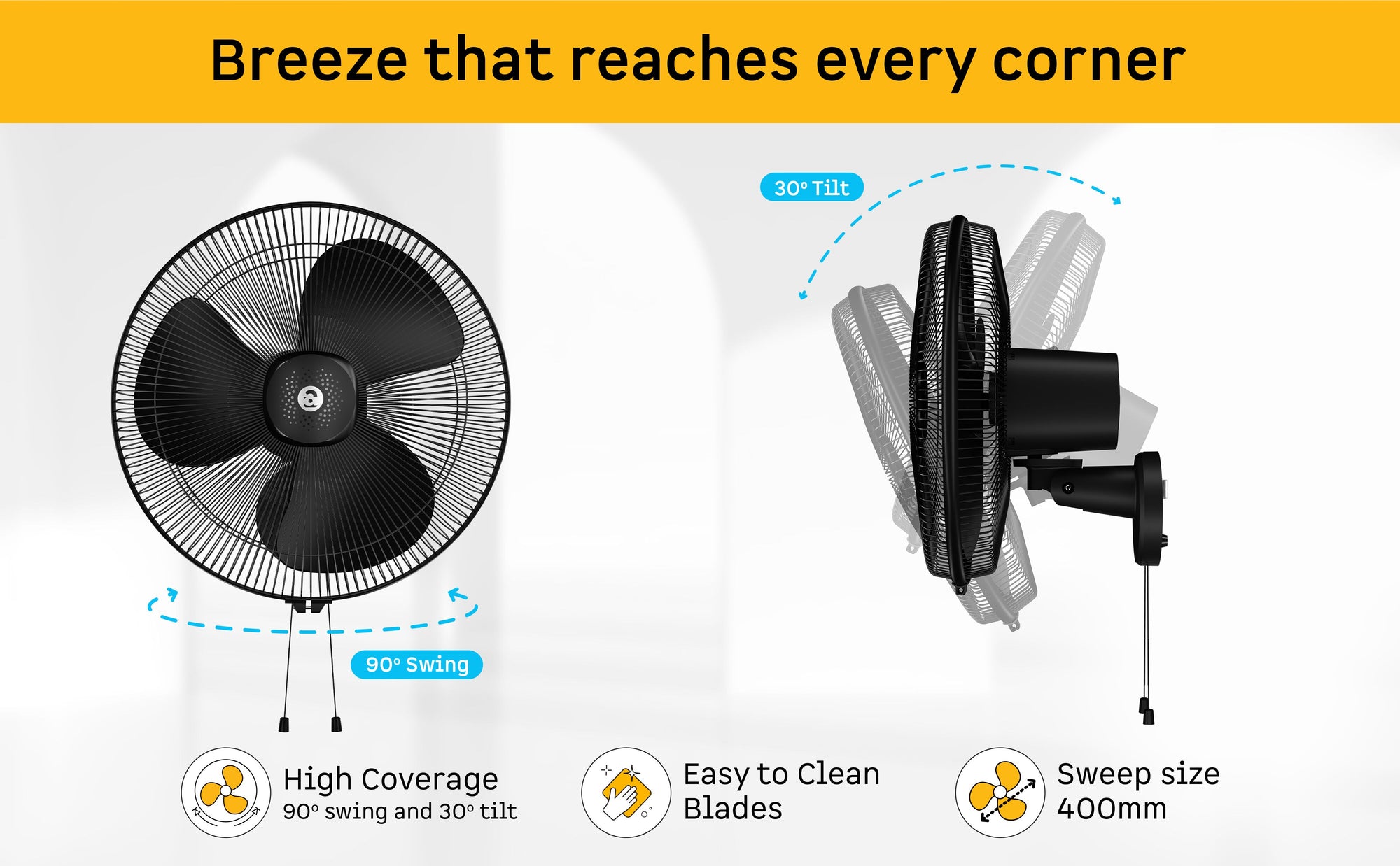 Renesa Wall Fan — A+ Row 5