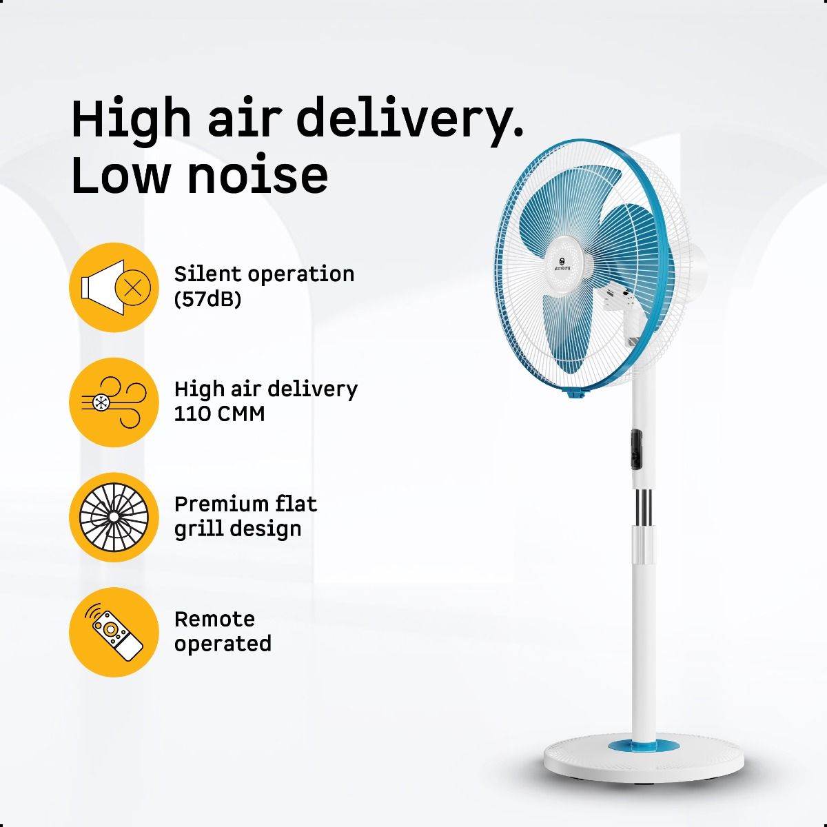 SilenceAire Hi-Speed Pedestal Fan