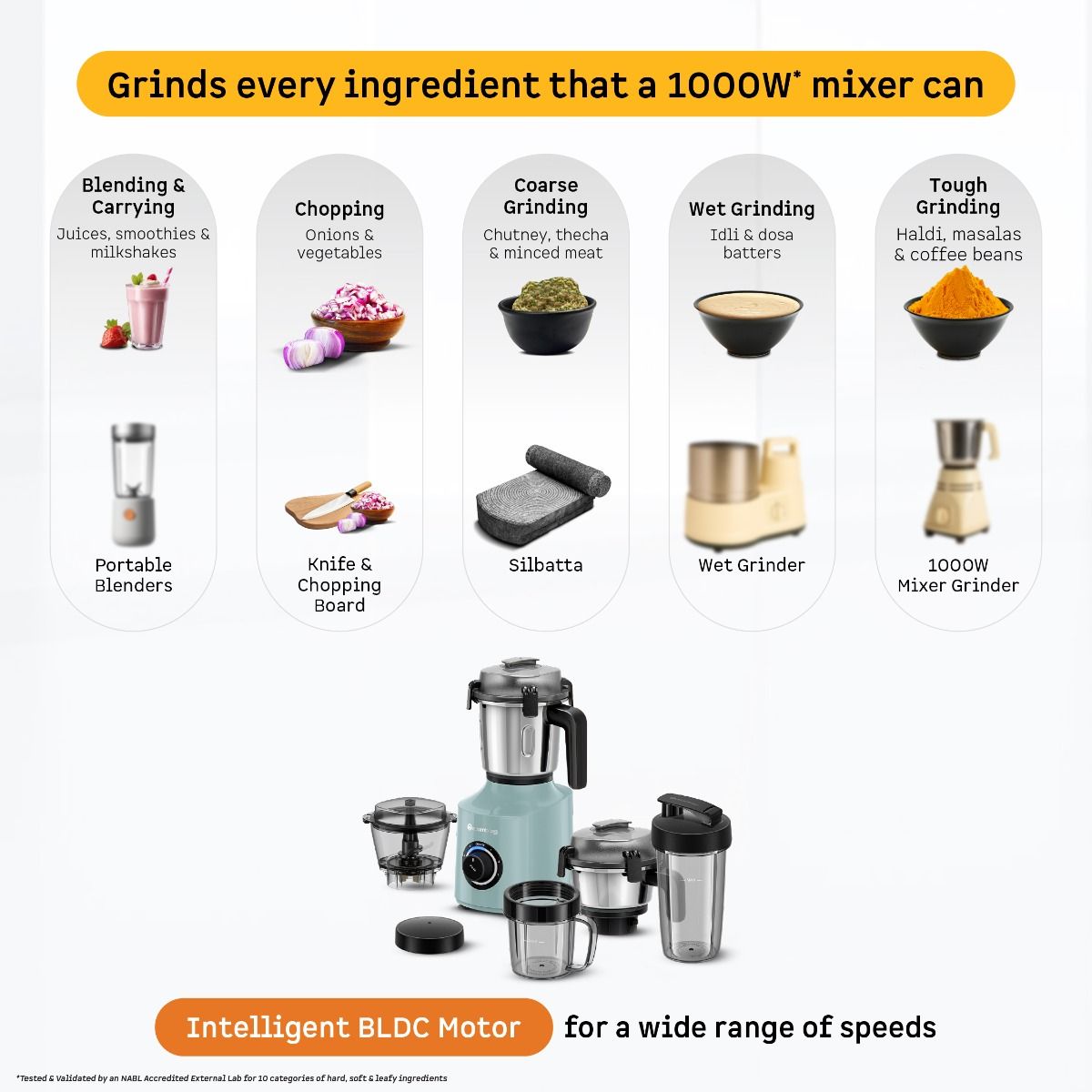 Zenova Flex Blender Mixer Grinder with Chopper Jar